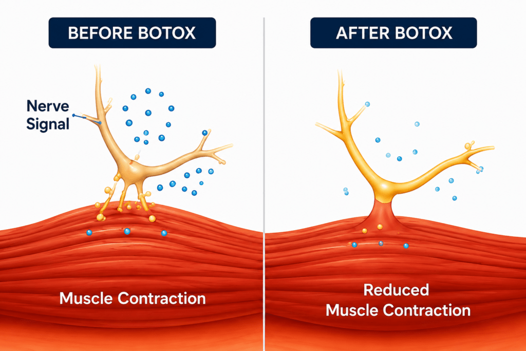 How Botox injections relax facial muscles